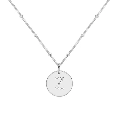 Neola Design Women's Silver Alphabet Z Necklace