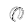 Neola Design Women's Silver Black Onyx Gemstone Ear Cuff In Silver
