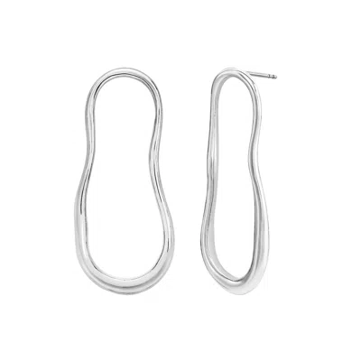 Neola Design Women's Silver Lava Earrings