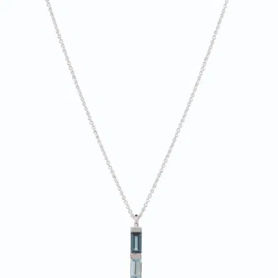 Neola Design Women's Sterling Silver Necklace London And Blue Topaz Anais