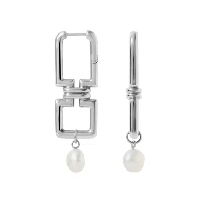 Neola Design Women's Sterling Silver Pearl Earrings Xenia