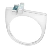 Neola Anais Sterling Silver Stacking Ring With Blue & London Topaz In Stacking