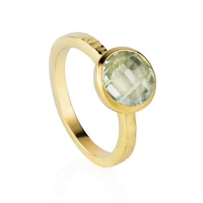 Neola Estella Gold Ring Green Amethyst