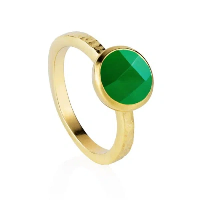 Neola Estella Gold Green Onyx