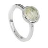 Neola Estella Sterling Silver Ring Green Amethyst In Silver