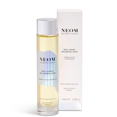 Neom Real Luxury Wellbeing Soak Multi-vitamin Bath Oil 100ml In White