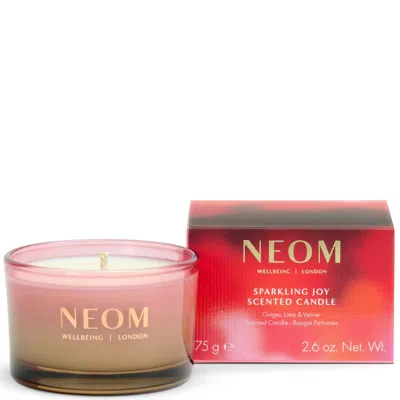 Neom Sparkling Joy Travel Candle 75g In Pink