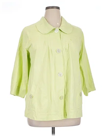Pre-owned Neon Buddha 3/4 Sleeve Button Down Shirt In Green