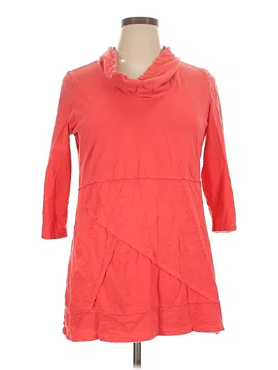 Pre-owned Neon Buddha 3/4 Sleeve Top Orange Cowl Neck Tops