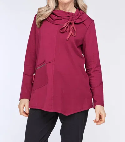 Neon Buddha Amelia Tunic In Cranberry In Red