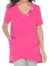 Neon Buddha Happy Place Tunic In Glam Pink In Multi