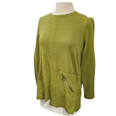 Neon Buddha Take It Easy Top In Kale Green In Multi