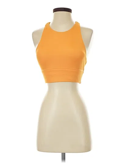 Pre-owned Neon Buddha Tank Top Orange Halter Neckline Tops
