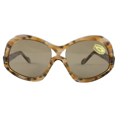 Pre-owned Neostyle Vintage Rare  Clavit 175 Oversized 1970 Sunglasses In Brown