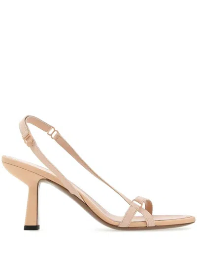 Neous Strappy Open Toe Kitten Heel Sandals In Neutral