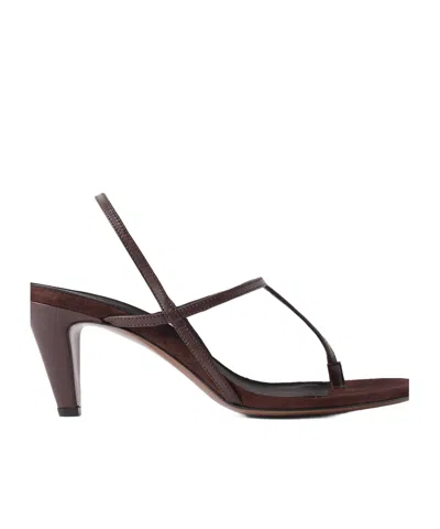Neous Arneb Leather Slingback Sandals In Brown