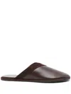 Neous Leather Atik Slides In Brown