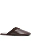 Neous Leather Atik Slides In Brown