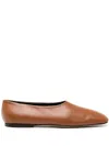 Neous Atlas Leather Ballerina Shoes In Brown
