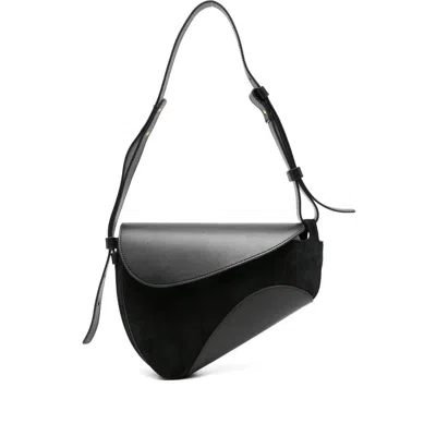 Neous Leather Shoulder Bag In Black