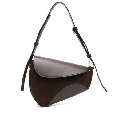 Neous Leather Shoulder Bag In Brown