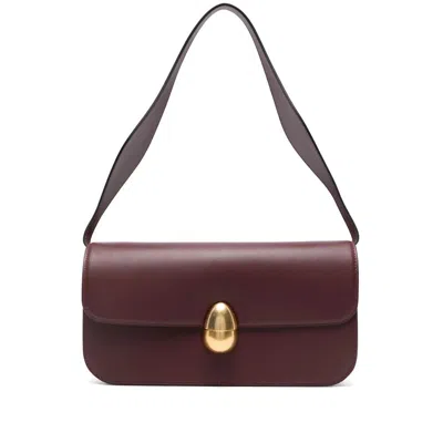 Neous Clasp-fastening Suede Shoulder Bag In Red