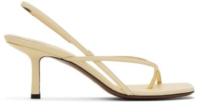 Neous Beige Shamali Heeled Sandals In Yellow