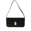Neous Clasp-fastening Suede Shoulder Bag