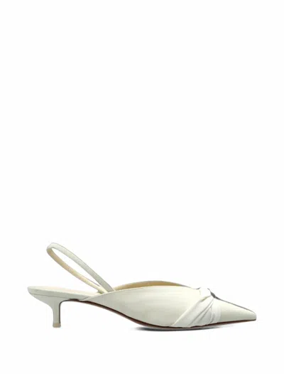 Neous Borea Twisted Slingback Pumps In White