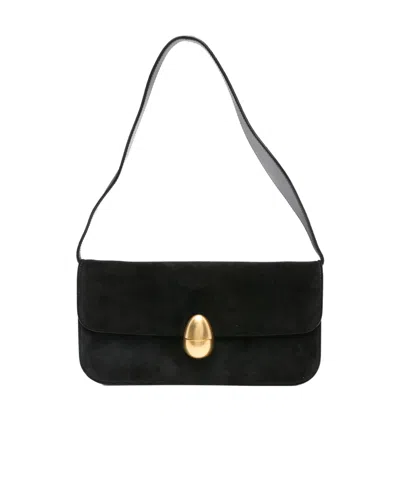 NEOUS NEOUS CLASP-FASTENING SUEDE SHOULDER BAG
