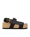 Neous Contrast-colored Platform Sandals In Black