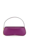 Neous Curved Silhouette Leather Shoulder Bag With Adjustable Handle