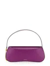 Neous Curved Silhouette Leather Shoulder Bag With Adjustable Handle