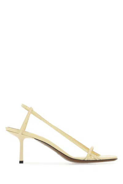 NEOUS NEOUS CREAM LEATHER MERGA SANDALS