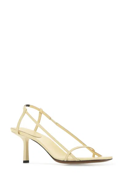 Neous Cream Leather Merga Sandals In Neutral