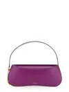 Neous Curved Silhouette Leather Shoulder Bag With Adjustable Handle