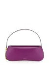 Neous Curved Silhouette Leather Shoulder Bag With Adjustable Handle