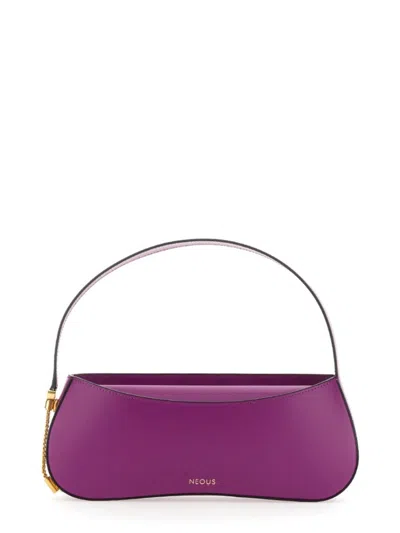 Neous Curved Silhouette Leather Shoulder Bag With Adjustable Handle
