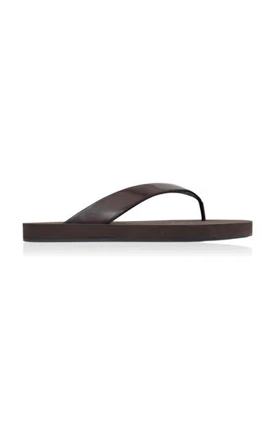 Neous Flege Leather Sandals In Brown