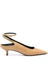 Neous Fornax Crocodile-effect Pumps In Neutrals