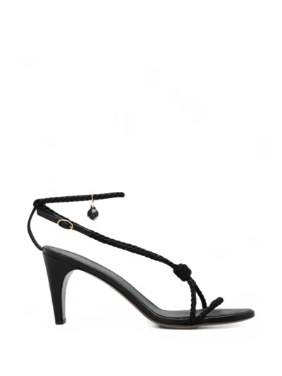 Neous Garnet Pearl-detail Sandals In Black