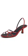 Neous Ibor Leather Slingback Sandals In Red