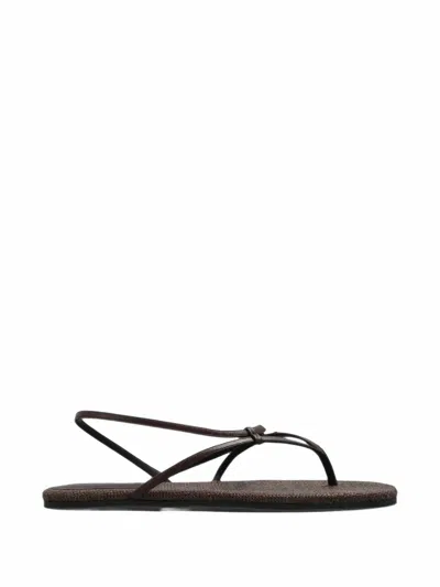 Neous Lawan Leather Sandals In Brown