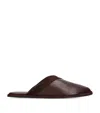 Neous Leather Atik Slides In Brown