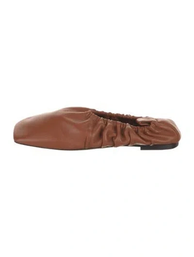 Pre-owned Neous Leather Ballet Flats In Brown
