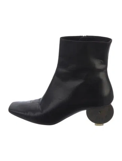 Pre-owned Neous Leather Boots In Black