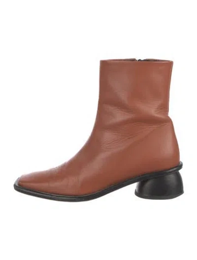 Pre-owned Neous Leather Boots In Orange