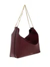 Neous Leather Chain Tote Bag In Red