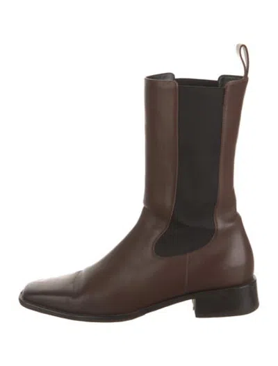 Pre-owned Neous Leather Chelsea Boots In Brown