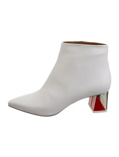 Pre-owned Neous Leather Chelsea Boots In White
